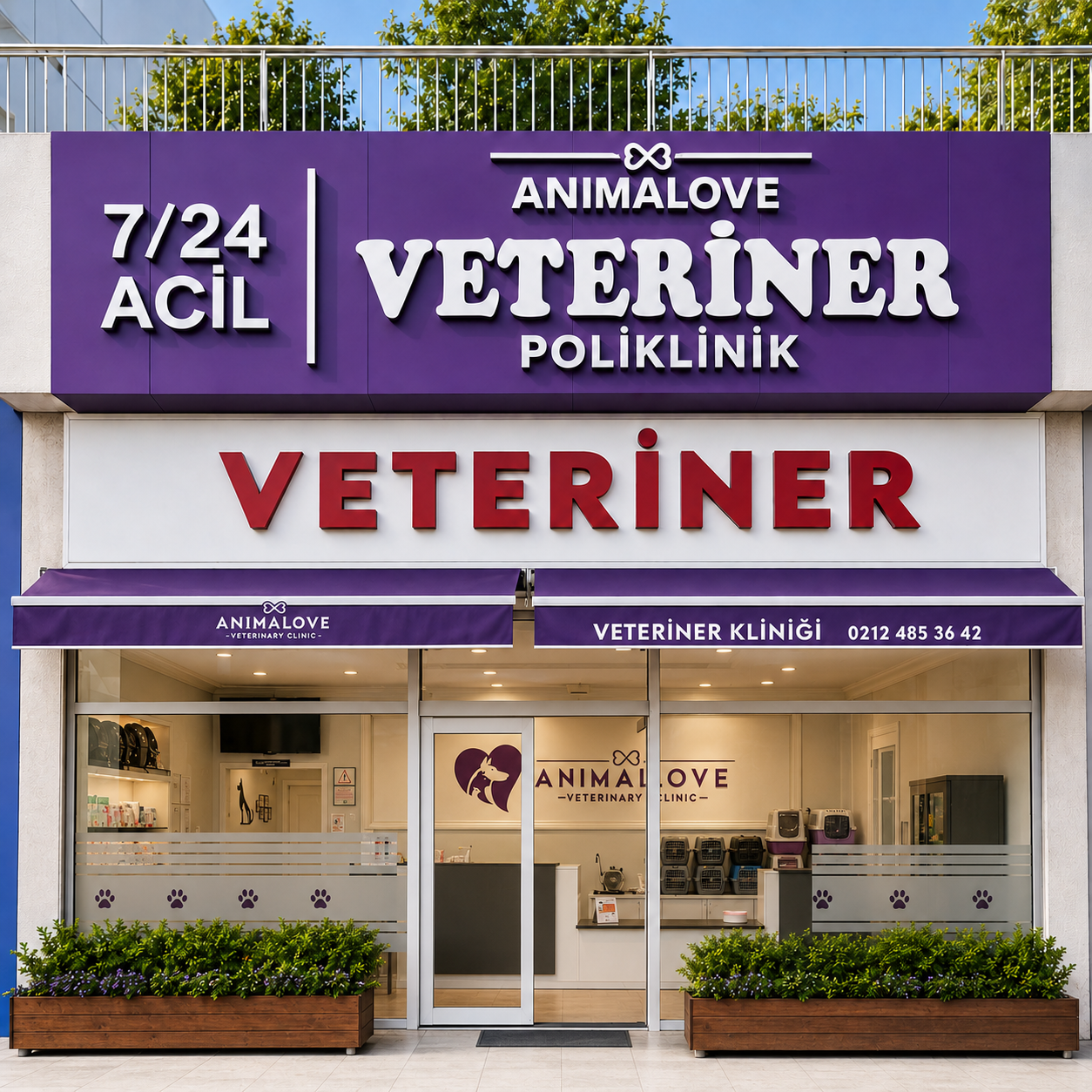 Animalove Veteriner Polikliniği Başakşehir — 7/24 acil veteriner kliniği dış görünüm